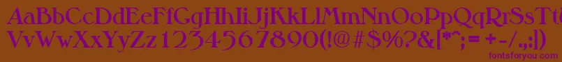 MelbourneSerialBoldDb Font – Purple Fonts on Brown Background