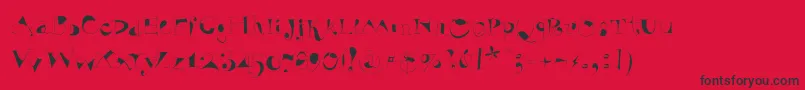 Vivabodoni Font – Black Fonts on Red Background