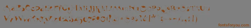 フォントVivabodoni – 茶色の文字が灰色の背景にあります。