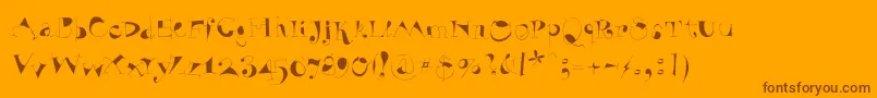 Vivabodoni Font – Brown Fonts on Orange Background