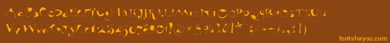 Vivabodoni Font – Orange Fonts on Brown Background