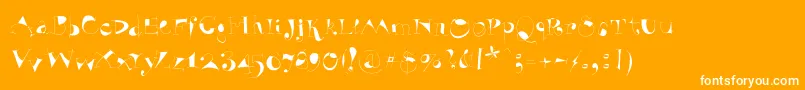 Vivabodoni-Schriftart – Weiße Schriften auf orangefarbenem Hintergrund