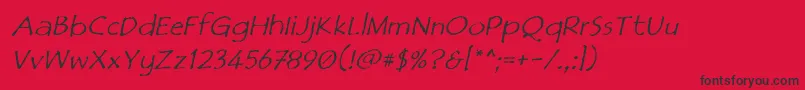 Filmcrypob Font – Black Fonts on Red Background