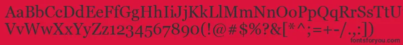 MsReferenceSerif Font – Black Fonts on Red Background