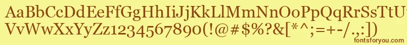 MsReferenceSerif Font – Brown Fonts on Yellow Background