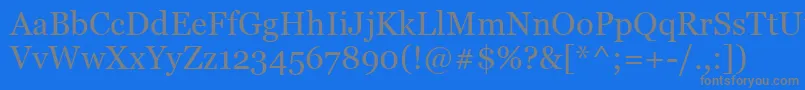 Weitere Informationen zur MsReferenceSerif-Schriftart MsReferenceSerif-Schriftart – Graue Schriften auf blauem Hintergrund