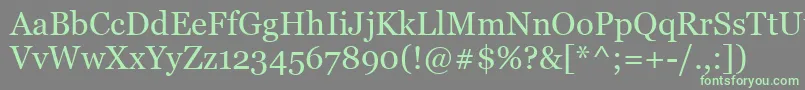 Saiba mais sobre a fonte MsReferenceSerif Fonte MsReferenceSerif – fontes verdes em um fundo cinza