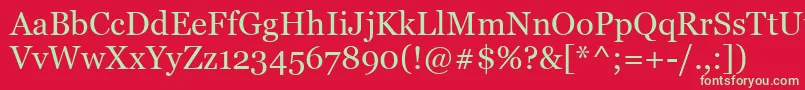 MsReferenceSerif Font – Green Fonts on Red Background