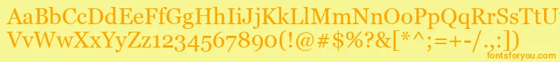 MsReferenceSerif Font – Orange Fonts on Yellow Background
