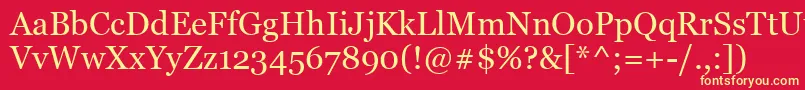 MsReferenceSerif Font – Yellow Fonts on Red Background