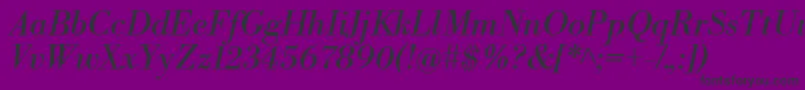 More about LibrebodoniItalic Font LibrebodoniItalic Font – Black Fonts on Purple Background