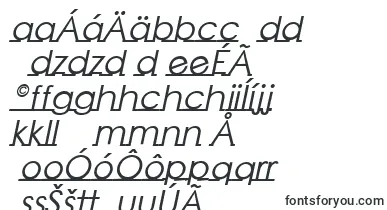 LinearmenteBoldItalic font – slovak Fonts