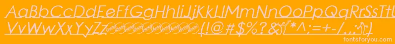 LinearmenteBoldItalic Font – Pink Fonts on Orange Background