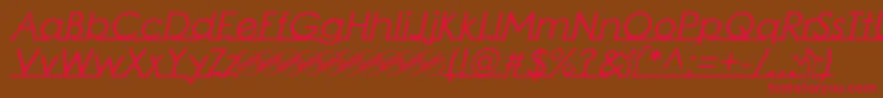 LinearmenteBoldItalic Font – Red Fonts on Brown Background