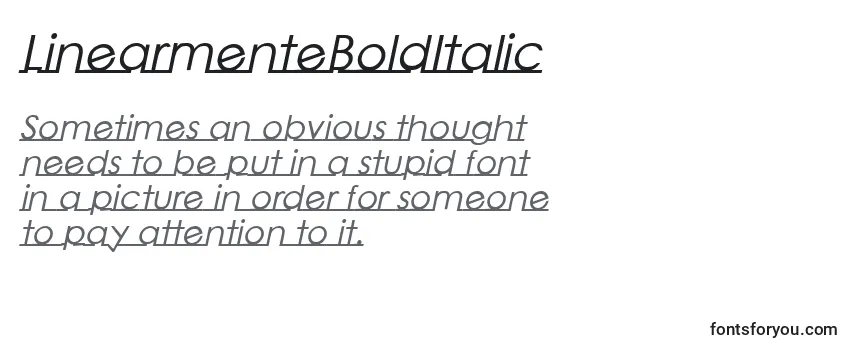 LinearmenteBoldItalic Font