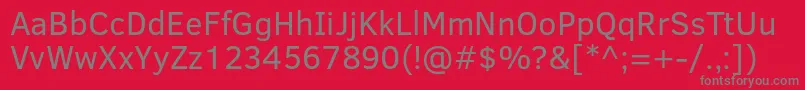 ClearSans Font – Gray Fonts on Red Background
