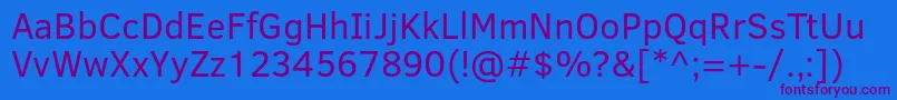 ClearSans Font – Purple Fonts on Blue Background