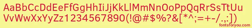 ClearSans Font – Red Fonts on Yellow Background