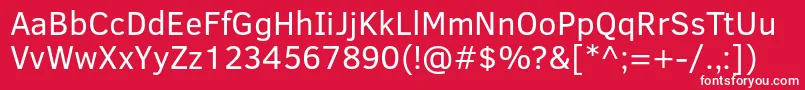 ClearSans Font – White Fonts on Red Background