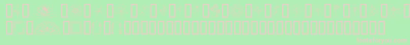 フォントWildflowerIii – 緑の背景にピンクのフォント