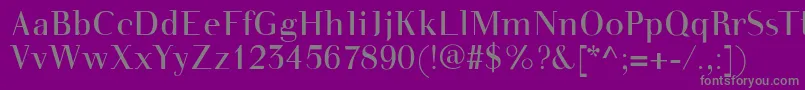 フォントWalbottom – 紫の背景に灰色の文字