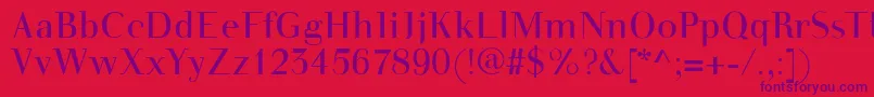 Walbottom Font – Purple Fonts on Red Background