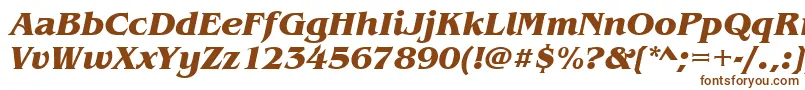 BenguiatitcteeBoldItalic Font – Brown Fonts on White Background