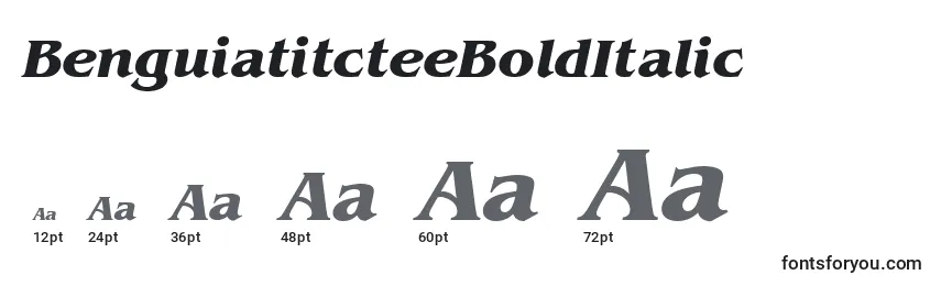 BenguiatitcteeBoldItalic Font Sizes