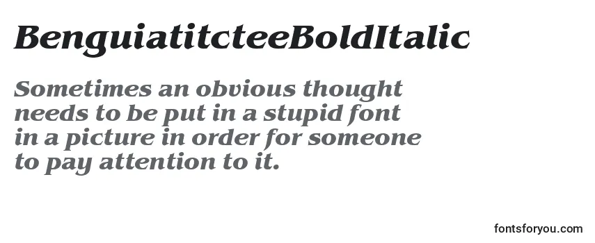 BenguiatitcteeBoldItalic Font