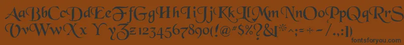 Newborou Font – Black Fonts on Brown Background