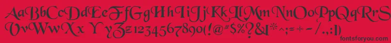 Newborou Font – Black Fonts on Red Background