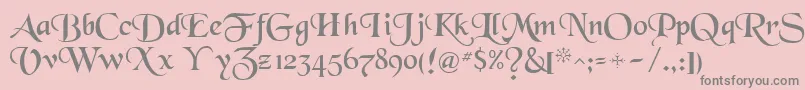 Newborou Font – Gray Fonts on Pink Background