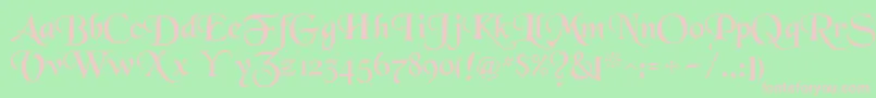 Newborou Font – Pink Fonts on Green Background