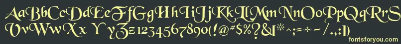 Newborou Font – Yellow Fonts on Black Background