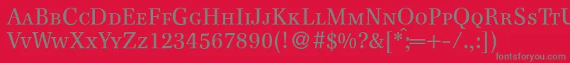 F820RomanSmcRegular Font – Gray Fonts on Red Background