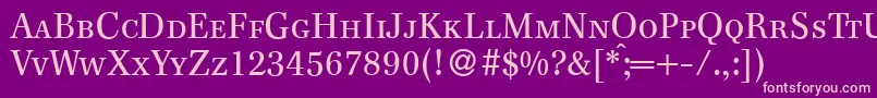 F820RomanSmcRegular Font – Pink Fonts on Purple Background