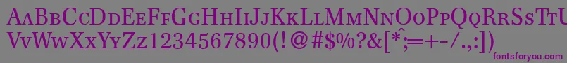 F820RomanSmcRegular Font – Purple Fonts on Gray Background