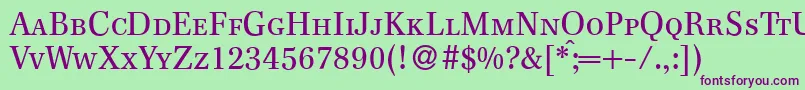 F820RomanSmcRegular Font – Purple Fonts on Green Background