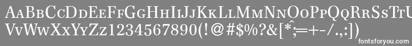 F820RomanSmcRegular Font – White Fonts on Gray Background