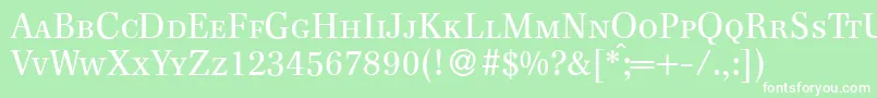 F820RomanSmcRegular Font – White Fonts on Green Background