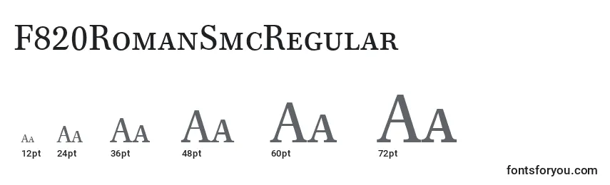 F820RomanSmcRegular Font Sizes