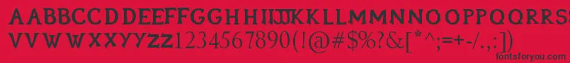 Oblivion Font – Black Fonts on Red Background