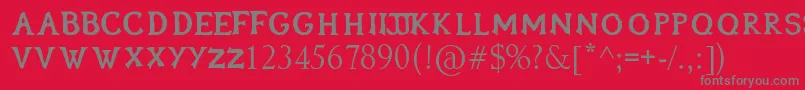 フォントOblivion – 赤い背景に灰色の文字