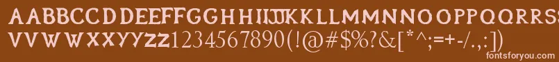 Шрифт Oblivion – розовые шрифты на коричневом фоне