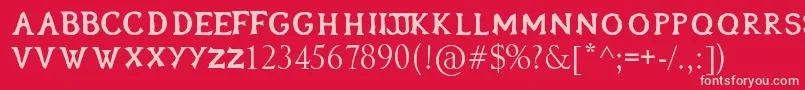 Oblivion Font – Pink Fonts on Red Background