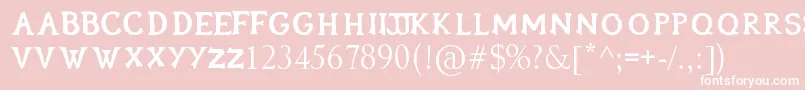 Oblivion Font – White Fonts on Pink Background