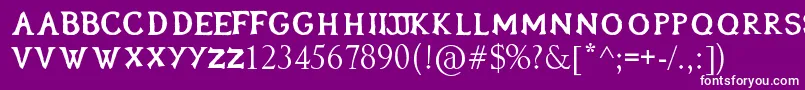 Oblivion Font – White Fonts on Purple Background