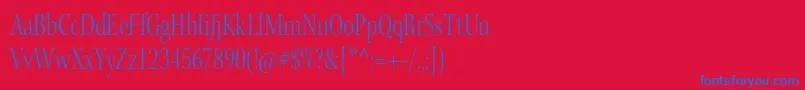 KeplerstdLightcndisp-Schriftart – Blaue Schriften auf rotem Hintergrund