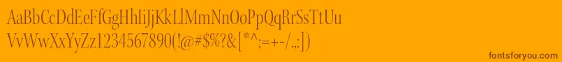 KeplerstdLightcndisp-Schriftart – Braune Schriften auf orangefarbenem Hintergrund