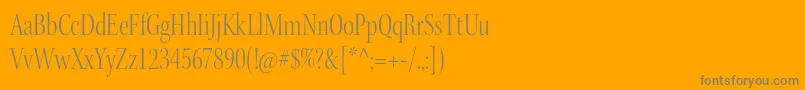 フォントKeplerstdLightcndisp – オレンジの背景に灰色の文字